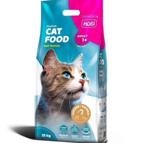 Hobi Tavuklu Yetişkin Kedi Maması 25 kg